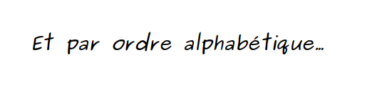 Alphabetique